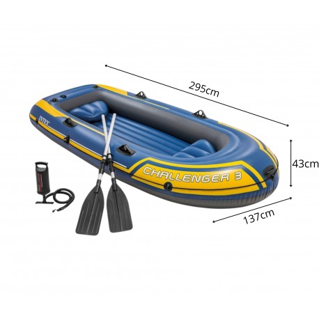 Wymiary pontonu dmuchanego Intex 68370