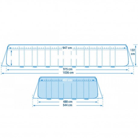 Wymiary Największego basenu Stelażowego Intex 26374