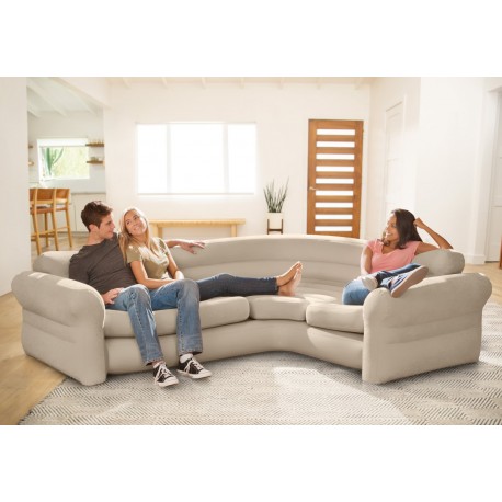 Materac dmuchany welur sofa narożnik INTEX 68575