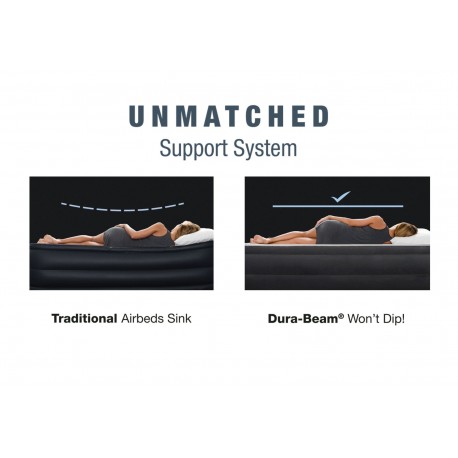 Materac dmuchany dwuosobowy z wbudowaną pompką elektryczną INTEX 64490ND