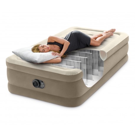 Materac dmuchany jednoosobowy z wbudowaną pompką Intex 64426