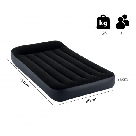 Materac dmuchany jednoosobowy Intex 64141 z pompką