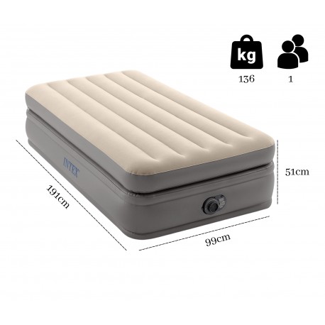 Materac dmuchany jednoosobowy INTEX 64162 z pompką