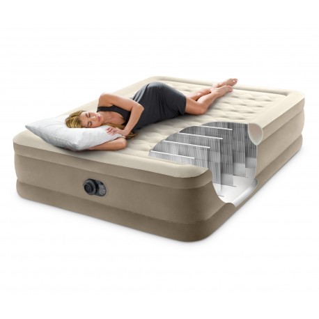 MATERAC DMUCHANY Z POMPKĄ 152x203x46cm Intex 64428