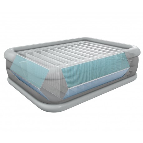 MATERAC DMUCHANY Z POMPKĄ 152x203x56cm