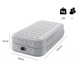Materac dmuchany jednoosobowy INTEX 64488 łóżko z pompką 2