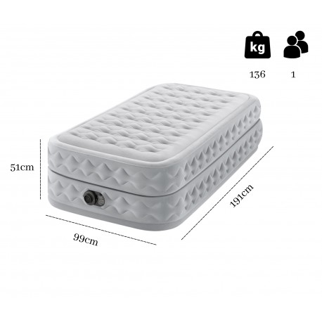 Materac dmuchany jednoosobowy INTEX 64488 łóżko z pompką