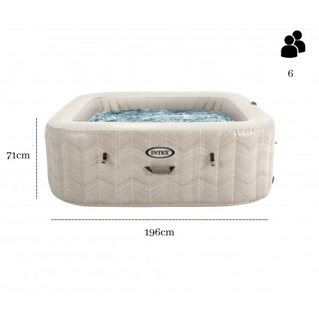 Jacuzzi ogrodowe kwadratowe dmuchane 6-osobowe INTEX 28472