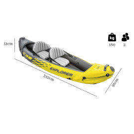 Kajak dmuchany 2 osobowy INTEX 68307 Explorer K2 2