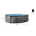 Basen ogrodowy stelażowy 457x122 szary INTEX 26742