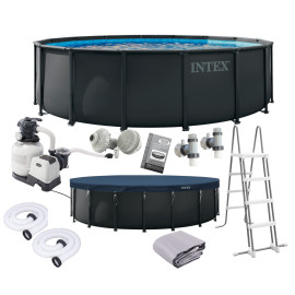 Basen Stelażowy Z Pompą Piaskową - Basen 488 x 122 INTEX - Najtaniej