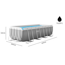 Basen stelażowy prostokątny 400 x 200 x 122 INTEX 26790 2