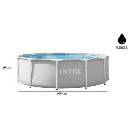 Basen ogrodowy stelażowy 366x99 Metal Frame INTEX 26716