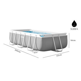 Basen stelażowy 300 x 175 x 80 cm INTEX 26784 Prism Frame 2