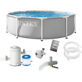 Basen 305x76 - Stelażowy Basen Ogrodowy z Pompą w Zestawie - INTEX