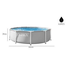 Basen 305x76 - Stelażowy Basen Ogrodowy z Pompą w Zestawie - INTEX 2